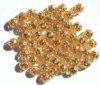 50 6mm Round Gold Plated Filigrae Metal Beads